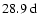 $28.9~{\rm d}$