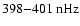 $398{-}401~{\rm nHz}$
