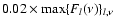 $0.02 \times {\rm max}\{F_l(\nu )\}_{l,\nu }$