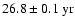 $26.8\pm0.1~{\rm yr}$