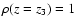 $\rho (z=z_3) =1$