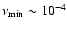 $\nu_{\min}
\sim 10^{-4}$