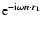 ${\rm e}^{-{\rm i}\omega \vec{n} \cdot \vec{r}_1}$