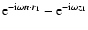 ${\rm e}^{-{\rm i}\omega \vec{n} \cdot
\vec{r}_1} - {\rm e}^{-{\rm i}\omega z_1}$