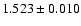 $1.523\pm0.010$