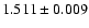 $1.511\pm0.009$