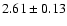 $2.61\pm0.13$