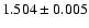 $1.504\pm0.005$