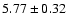 $5.77\pm0.32$