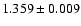 $1.359\pm0.009$