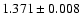 $1.371\pm0.008$