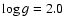 $\log g=2.0$