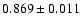 $0.869\pm 0.011$