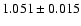 $1.051\pm 0.015$