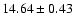$14.64\pm0.43$