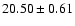 $20.50\pm0.61$