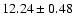 $12.24\pm0.48$