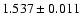 $1.537\pm0.011$