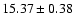 $15.37\pm0.38$