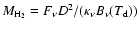 $M_{\rm H_2}=F_{\nu}D^2/(\kappa_{\nu}B_{\nu}(T_{\rm d}))$