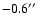 $-0.6\hbox{$^{\prime\prime}$ }$