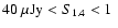 $40~\mu\hbox{Jy} <
S_{1.4} < 1~$