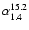 $\alpha_{1.4}^{15.2}$
