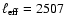 $\ell_{\rm
eff}=2507$