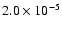 $2.0 \times 10^{-5}$