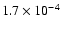 $1.7 \times 10^{-4}$