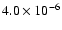 $4.0 \times 10^{-6}$