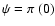 $\psi=\pi\ (0)$