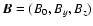 $\vec{B}=(B_0,B_y,B_z)$