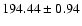 $194.44\pm0.94$