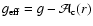 $g_{\rm eff}=g-{\cal A}_{\rm c}(r)$