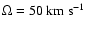 $\Omega=50~\rm {km}~\rm {s}^{-1}$