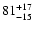 $\rm 81^{+17}_{-15}$