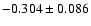 $-0.304\pm0.086$