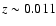 $z\sim 0.011$