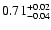 $\rm0.71^{+0.02}_{-0.04}$
