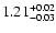 $\rm 1.21^{+0.02}_{-0.03}$