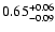 $\rm0.65^{+0.06}_{-0.09}$