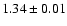 $1.34\pm0.01$