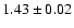 $1.43\pm0.02$