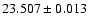 $23.507\pm0.013$