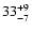 $\rm 33^{+9}_{-7}$