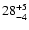 $\rm 28^{+5}_{-4}$
