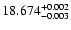 $\rm 18.674^{+0.002}_{-0.003}$