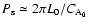 $P_{\rm s}\simeq 2 \pi L_0/C_{\rm A_0}$