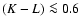 $(K-L)\la 0.6$